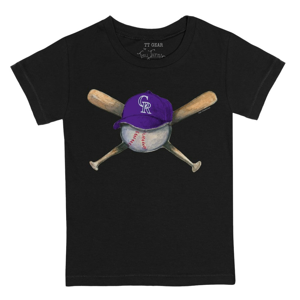 Colorado Rockies Tiny Turnip Youth Hat Crossbats T-Shirt - MLB Hats