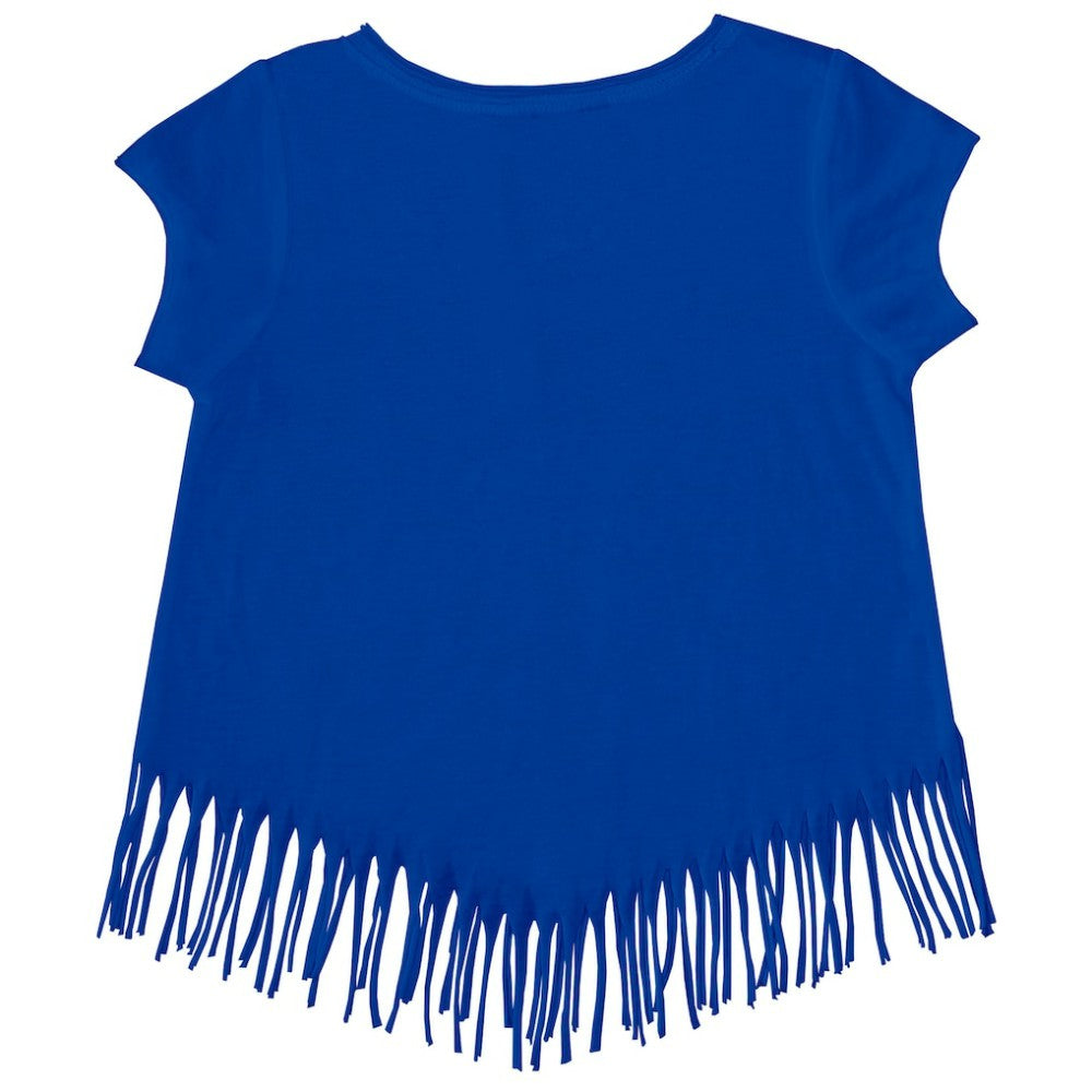 Chicago Cubs Tiny Turnip Girls Youth Heart Bat Fringe T-Shirt - MLB T-shirts