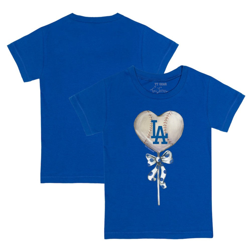Los Angeles Dodgers Tiny Turnip Youth Heart Lolly T-Shirt - MLB T-shirts