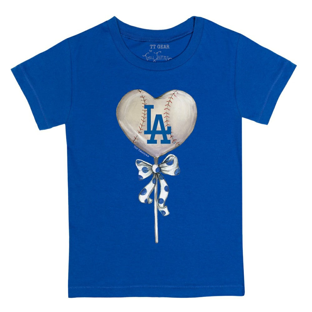 Los Angeles Dodgers Tiny Turnip Youth Heart Lolly T-Shirt - MLB T-shirts