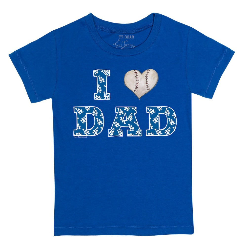 Los Angeles Dodgers Tiny Turnip Youth I Love Dad T-Shirt - MLB T-shirts