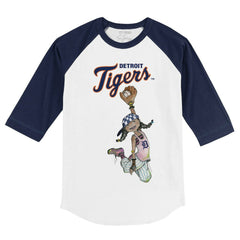 Detroit Tigers Tiny Turnip Youth Jada 3/4-Sleeve Raglan T-Shirt - MLB T-shirts