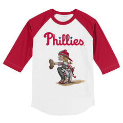 Philadelphia Phillies Tiny Turnip Youth Kate 3/4-Sleeve Raglan T-Shirt - MLB T-shirts