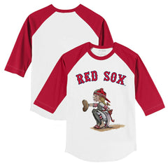 Boston Red Sox Tiny Turnip Youth Kate 3/4-Sleeve Raglan T-Shirt - MLB T-shirts