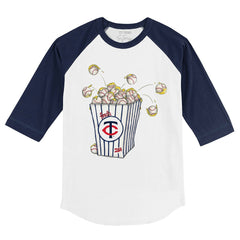 Minnesota Twins Tiny Turnip Youth Popcorn 3/4-Sleeve Raglan T-Shirt - MLB T-shirts