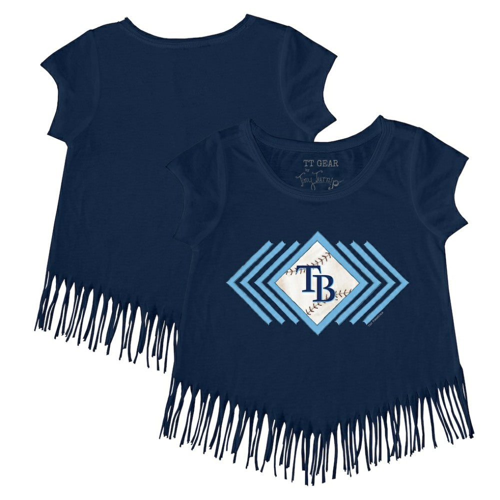 Tampa Bay Rays Tiny Turnip Girls Youth Prism Arrows Fringe T-Shirt - MLB T-shirts