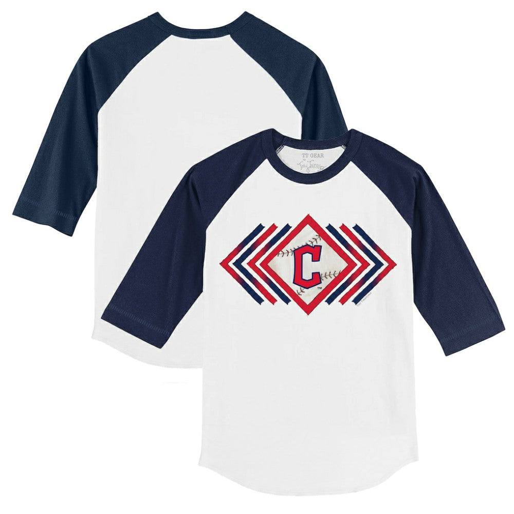 Cleveland Guardians Tiny Turnip Youth Prism Arrows 3/4-Sleeve Raglan T-Shirt - MLB T-shirts