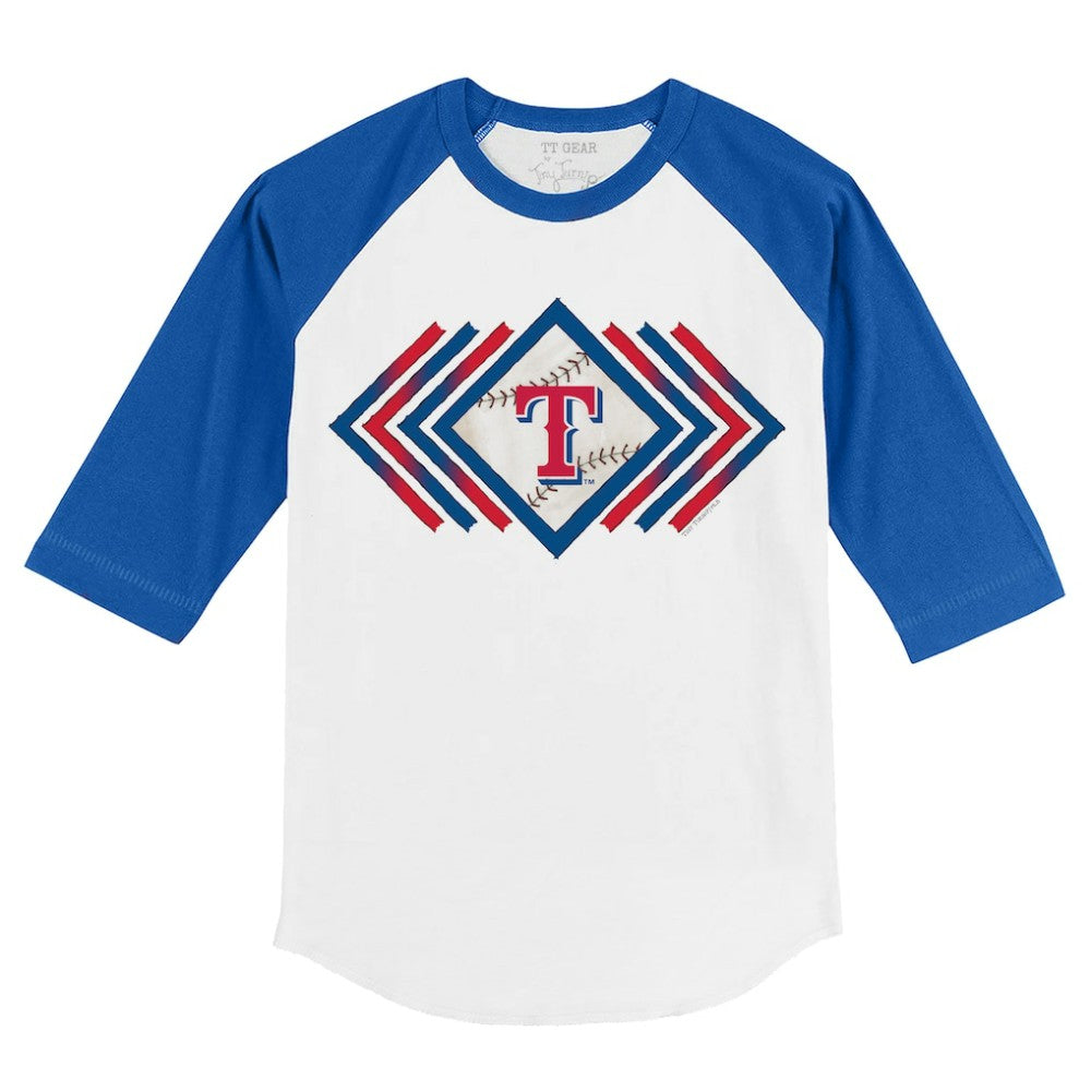 Texas Rangers Tiny Turnip Youth Prism Arrows 3/4-Sleeve Raglan T-Shirt - MLB T-shirts