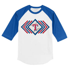 Texas Rangers Tiny Turnip Youth Prism Arrows 3/4-Sleeve Raglan T-Shirt - MLB T-shirts