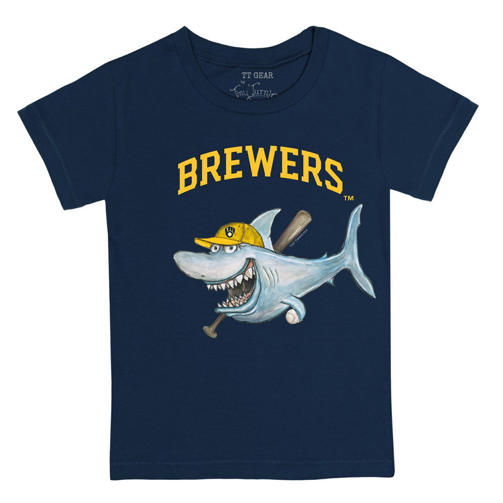 Milwaukee Brewers Tiny Turnip Youth Shark T-Shirt - MLB T-shirts