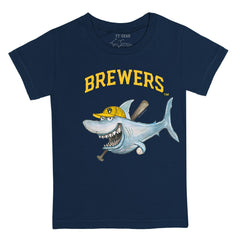 Milwaukee Brewers Tiny Turnip Youth Shark T-Shirt - MLB T-shirts