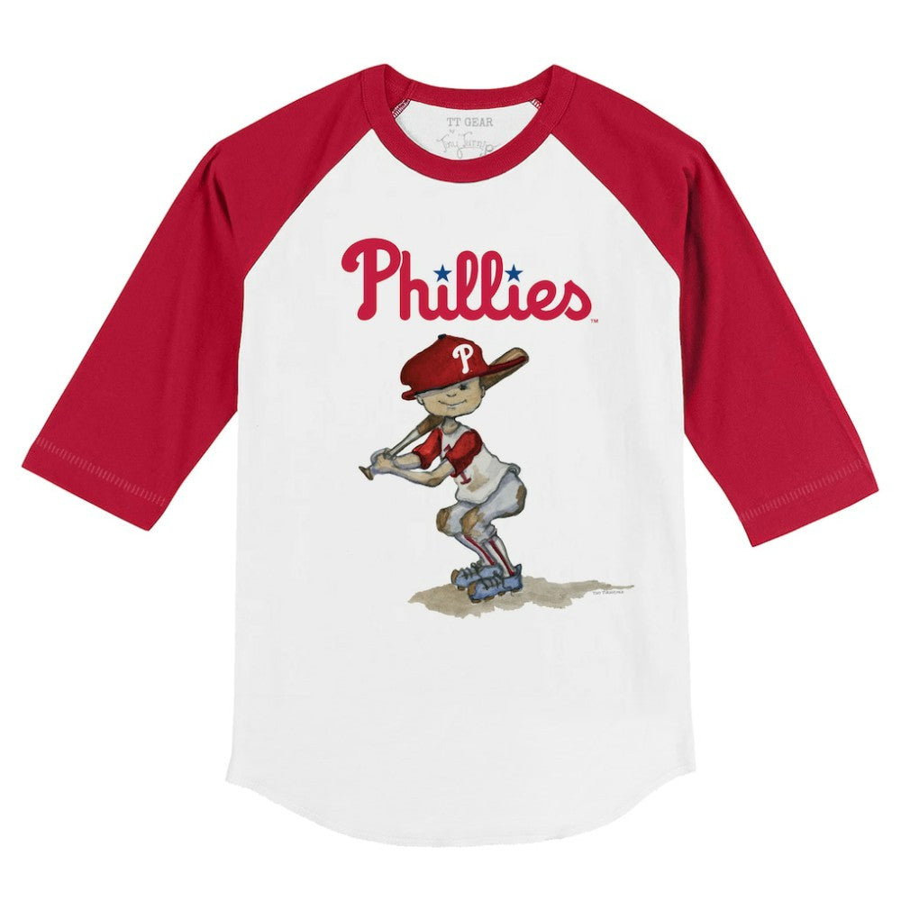 Philadelphia Phillies Tiny Turnip Youth Slugger 3/4-Sleeve Raglan T-Shirt - MLB T-shirts
