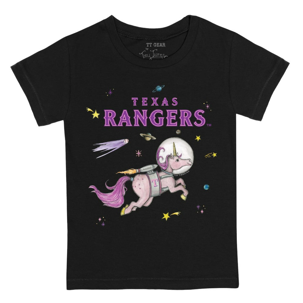 Texas Rangers Tiny Turnip Youth Space Unicorn T-Shirt - MLB T-shirts