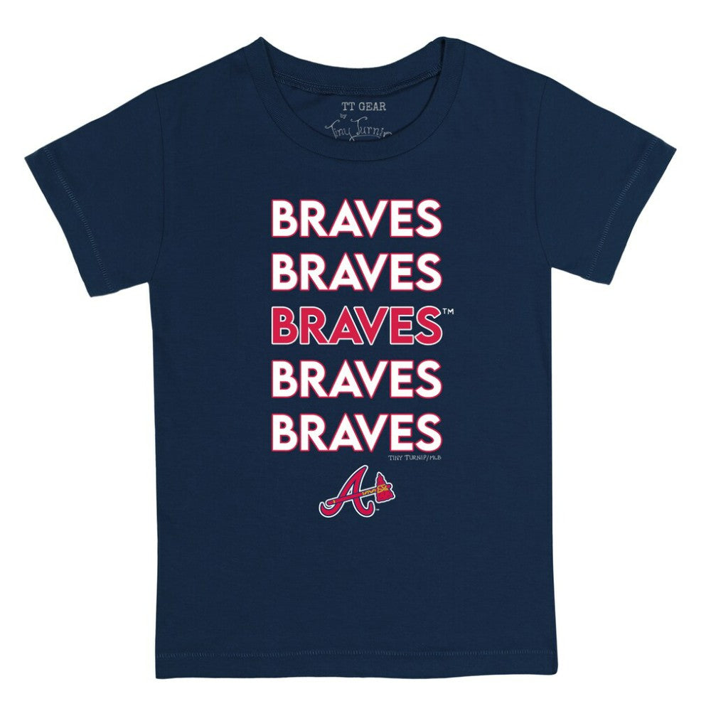Atlanta Braves Tiny Turnip Youth Stacked T-Shirt - MLB T-shirts