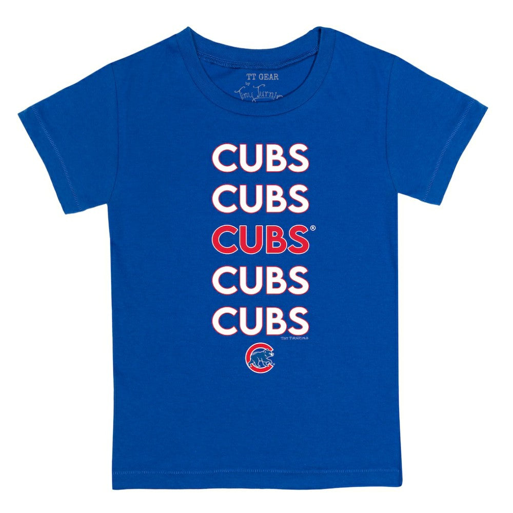 Chicago Cubs Tiny Turnip Youth Stacked T-Shirt - MLB T-shirts