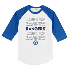 Texas Rangers Tiny Turnip Youth Stacked 3/4-Sleeve Raglan T-Shirt - MLB T-shirts