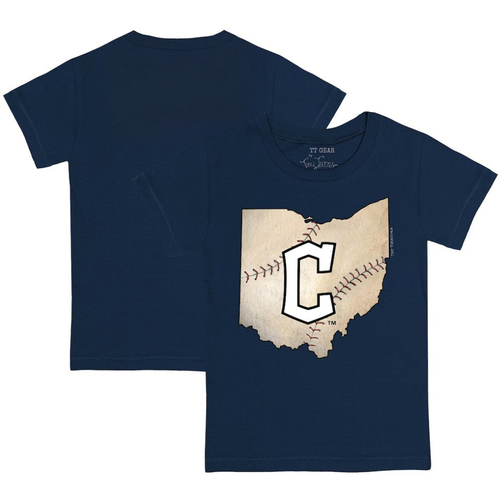 Cleveland Guardians Tiny Turnip Youth State Outline T-Shirt - MLB T-shirts