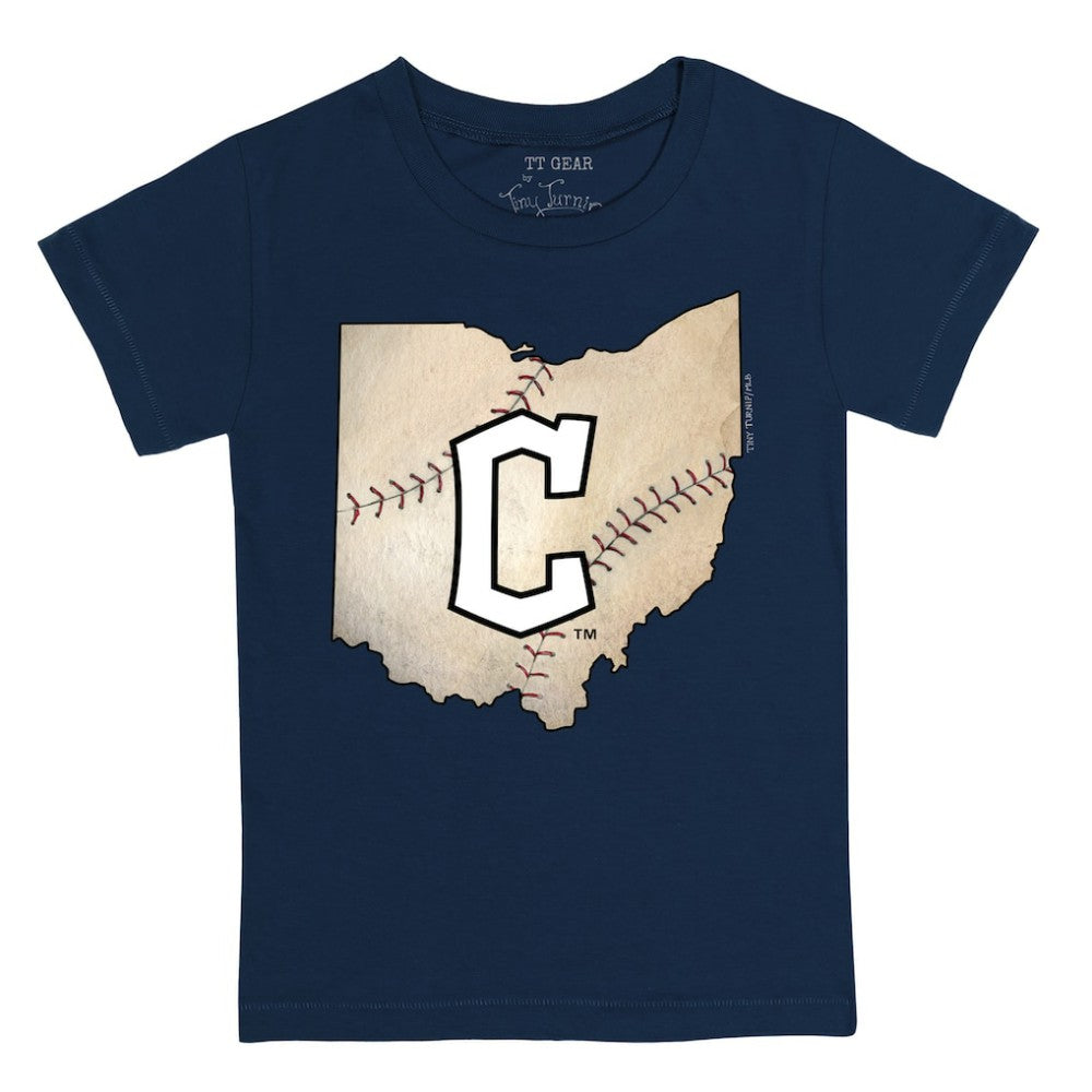 Cleveland Guardians Tiny Turnip Youth State Outline T-Shirt - MLB T-shirts