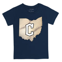 Cleveland Guardians Tiny Turnip Youth State Outline T-Shirt - MLB T-shirts