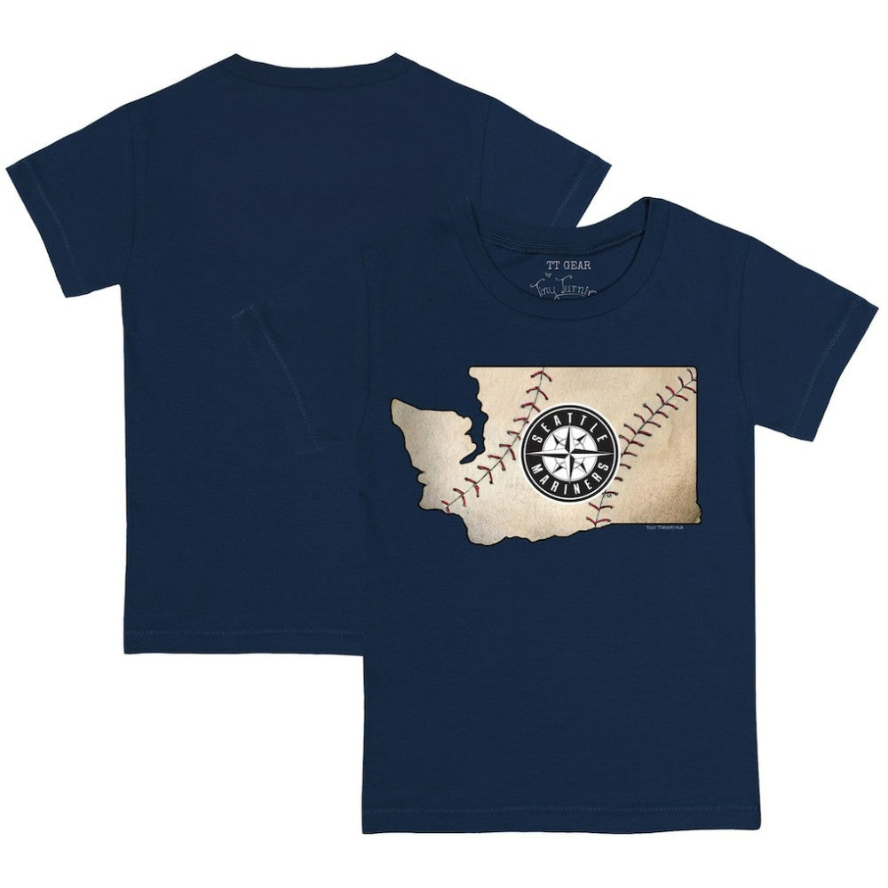 Seattle Mariners Tiny Turnip Youth State Outline T-Shirt - MLB T-shirts