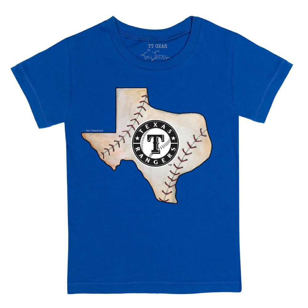 Texas Rangers Tiny Turnip Youth State Outline T-Shirt - MLB T-shirts