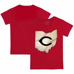 Cincinnati Reds Tiny Turnip Youth State Outline T-Shirt - MLB T-shirts