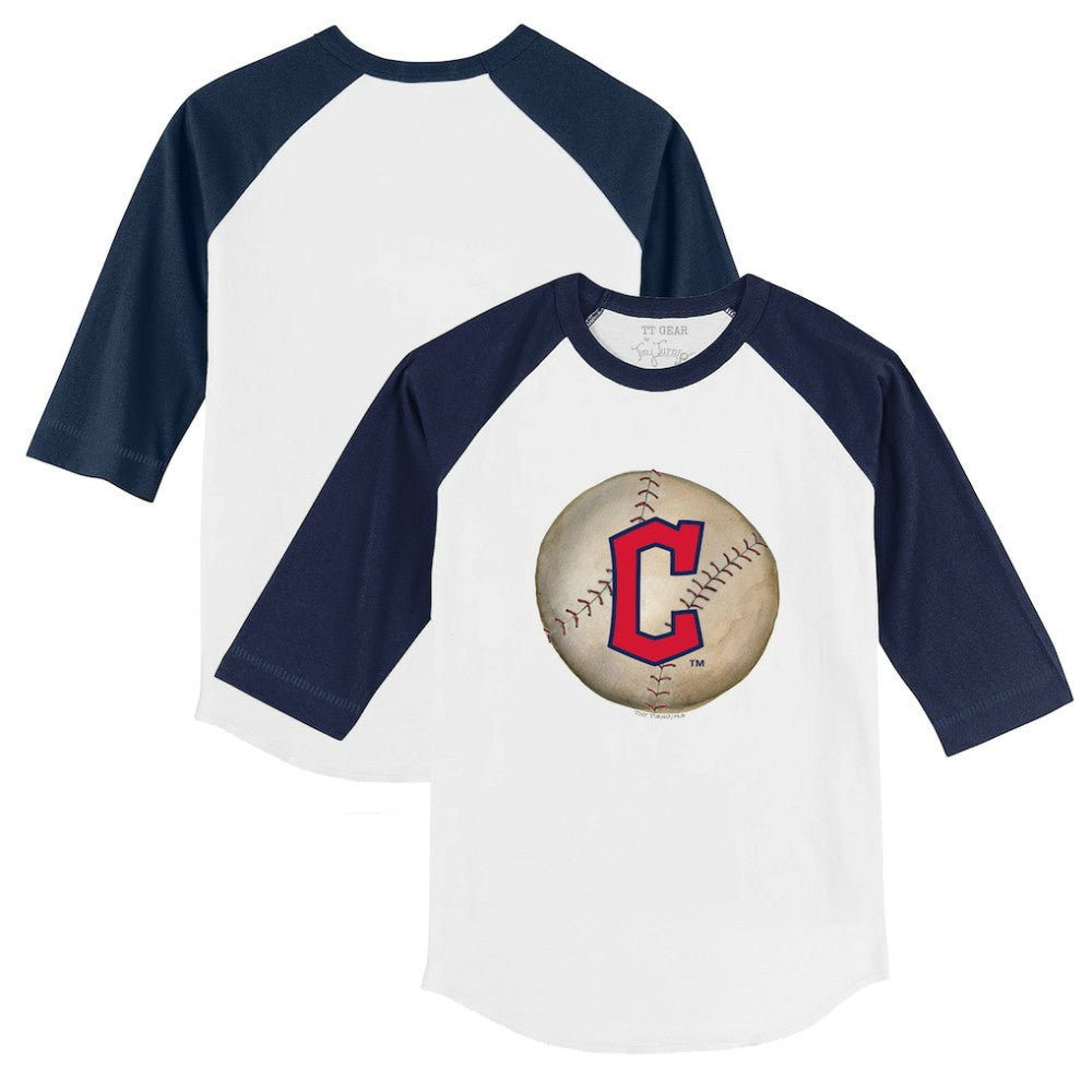 Cleveland Guardians Tiny Turnip Youth Stitched Baseball 3/4-Sleeve Raglan T-Shirt - MLB T-shirts