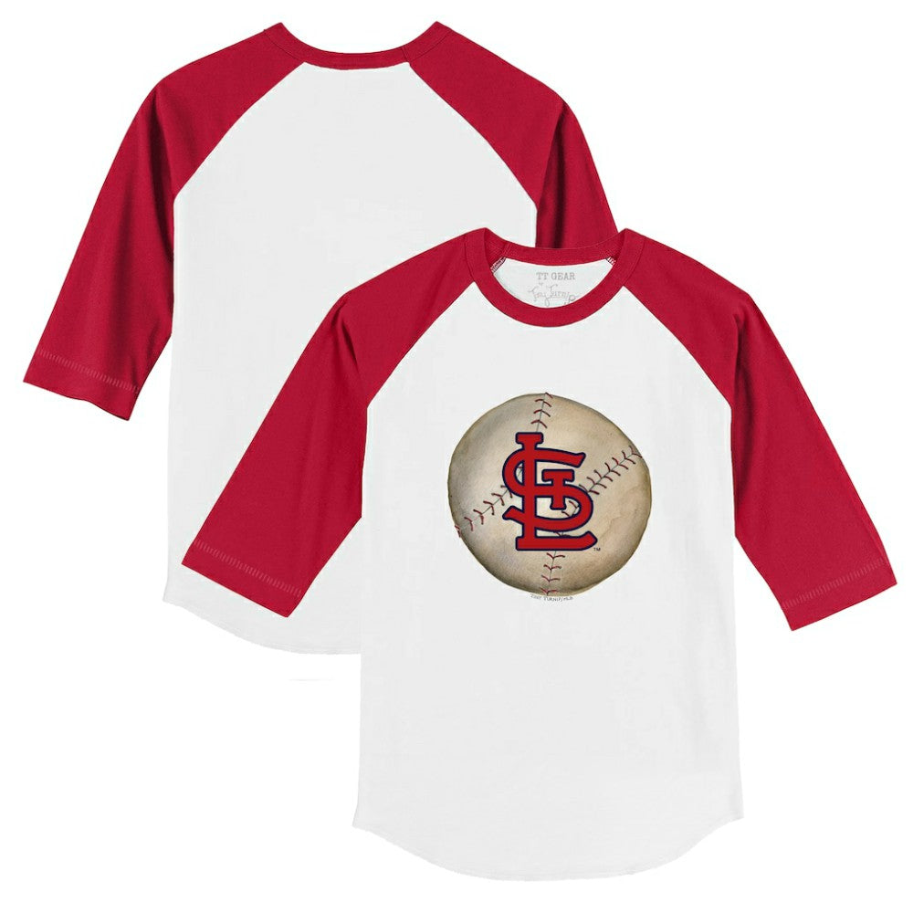 St. Louis Cardinals Tiny Turnip Youth Stitched Baseball 3/4-Sleeve Raglan T-Shirt - MLB T-shirts
