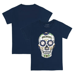 Milwaukee Brewers Tiny Turnip Youth Sugar Skull T-Shirt - MLB T-shirts
