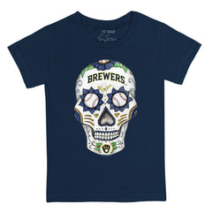 Milwaukee Brewers Tiny Turnip Youth Sugar Skull T-Shirt - MLB T-shirts