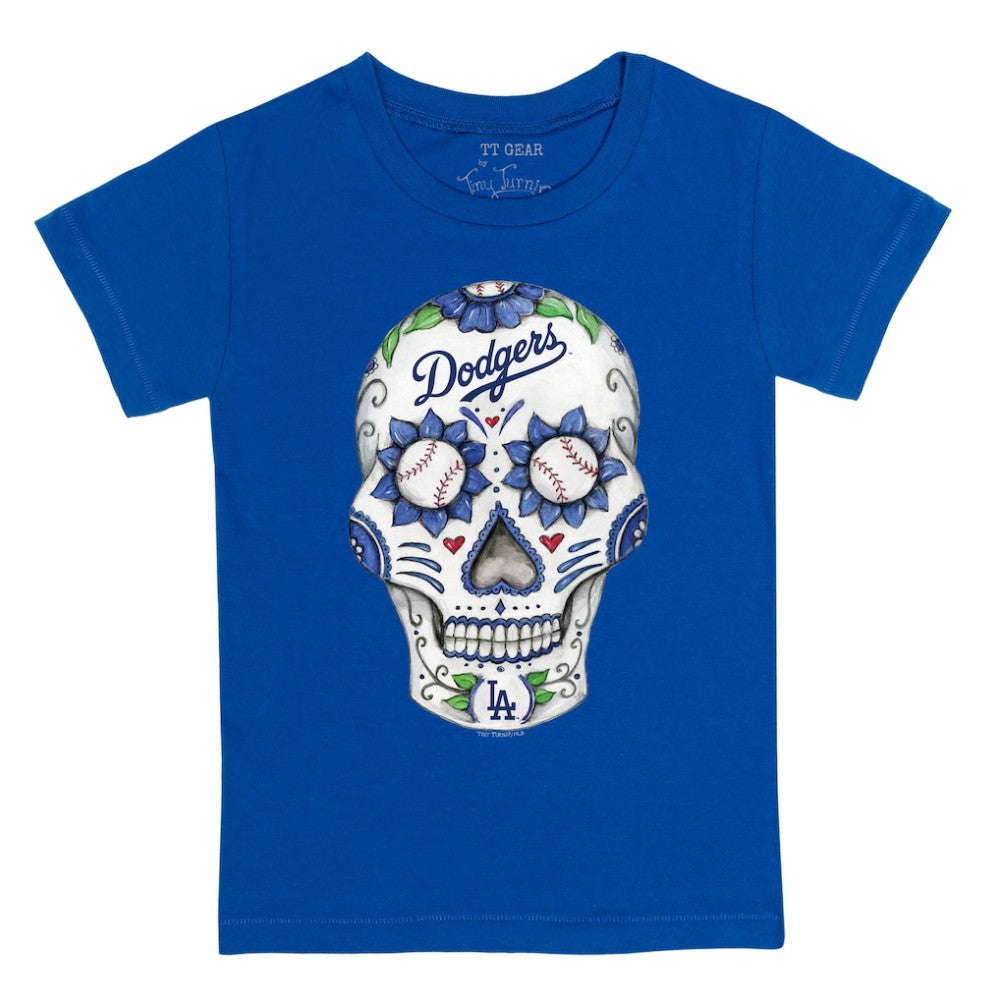 Los Angeles Dodgers Tiny Turnip Youth Sugar Skull T-Shirt - MLB T-shirts
