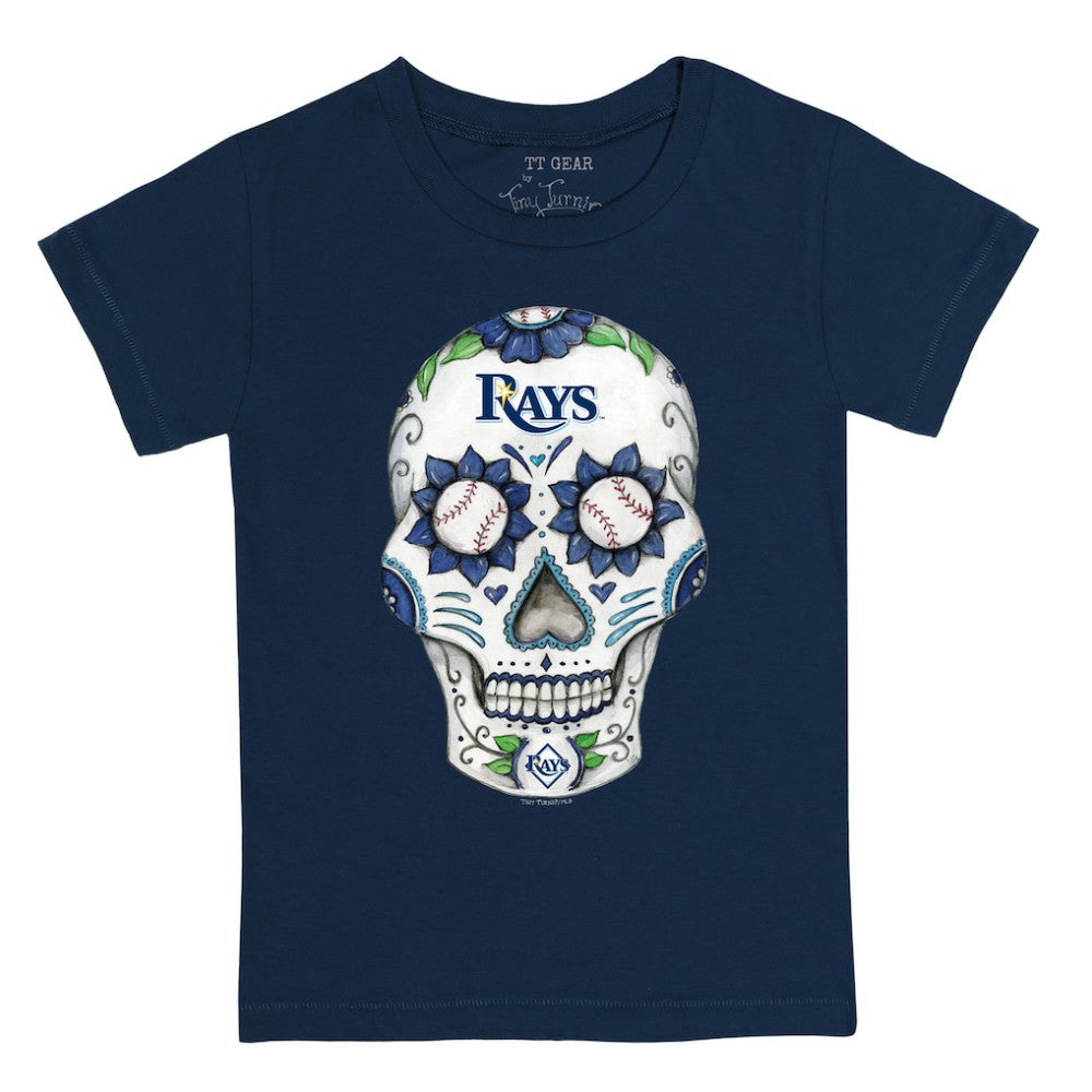 Tampa Bay Rays Tiny Turnip Youth Sugar Skull T-Shirt - MLB T-shirts