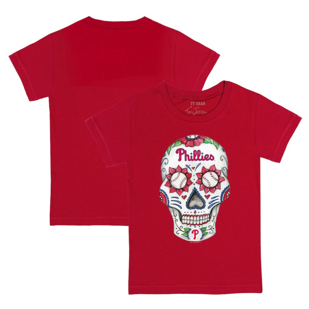 Philadelphia Phillies Tiny Turnip Youth Sugar Skull T-Shirt - MLB T-shirts