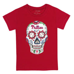 Philadelphia Phillies Tiny Turnip Youth Sugar Skull T-Shirt - MLB T-shirts
