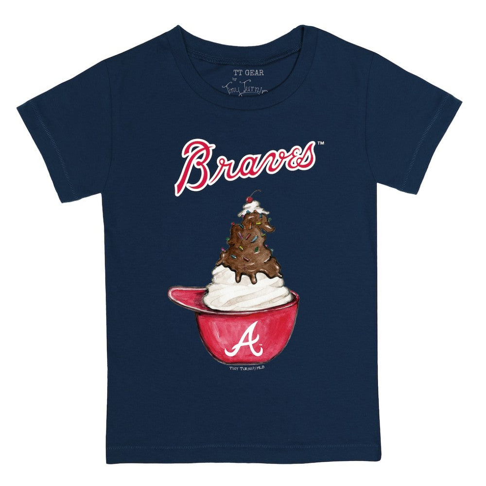 Atlanta Braves Tiny Turnip Youth Sundae Helmet T-Shirt - MLB T-shirts