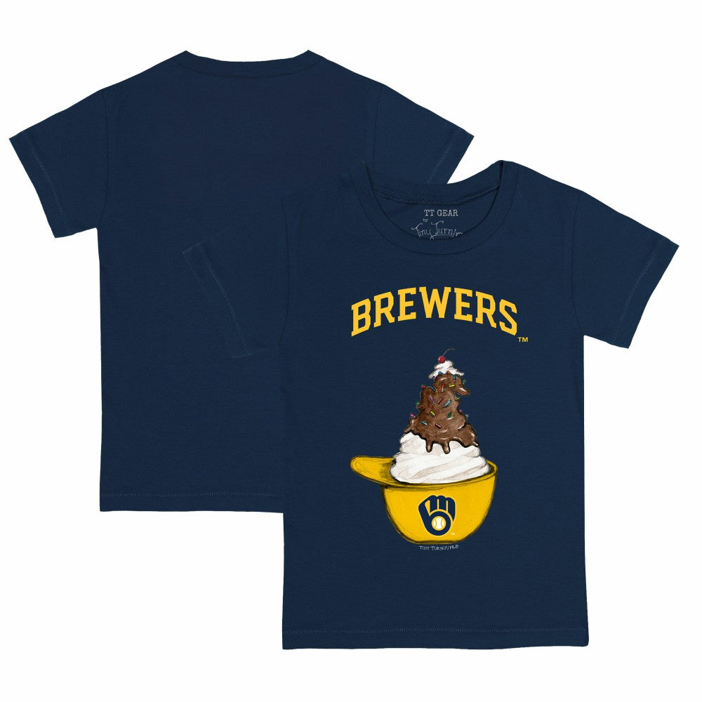 Milwaukee Brewers Tiny Turnip Youth Sundae Helmet T-Shirt - MLB T-shirts