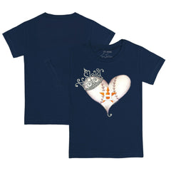 Houston Astros Tiny Turnip Youth Tiara Heart T-Shirt - MLB T-shirts
