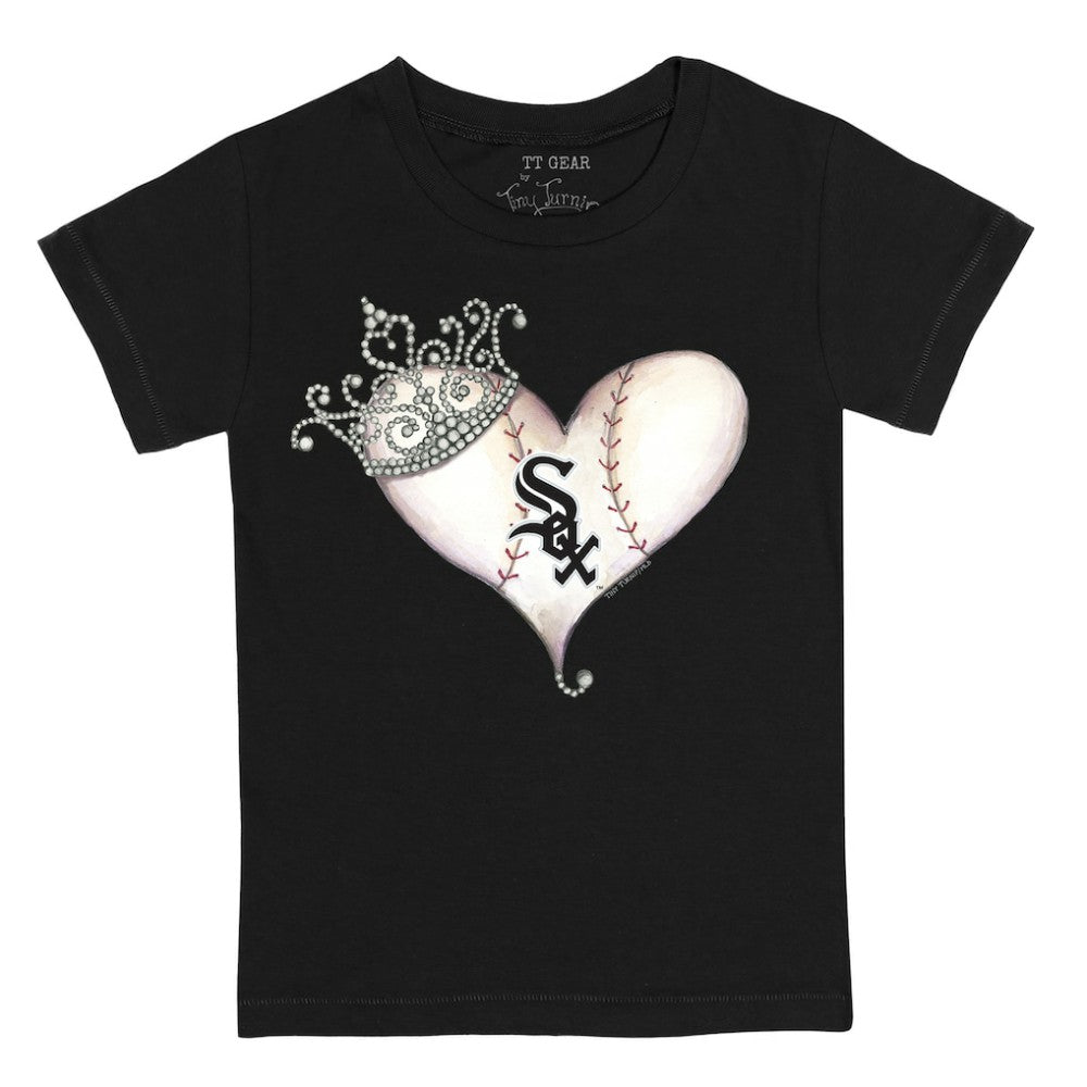 Chicago White Sox Tiny Turnip Youth Tiara Heart T-Shirt - MLB T-shirts