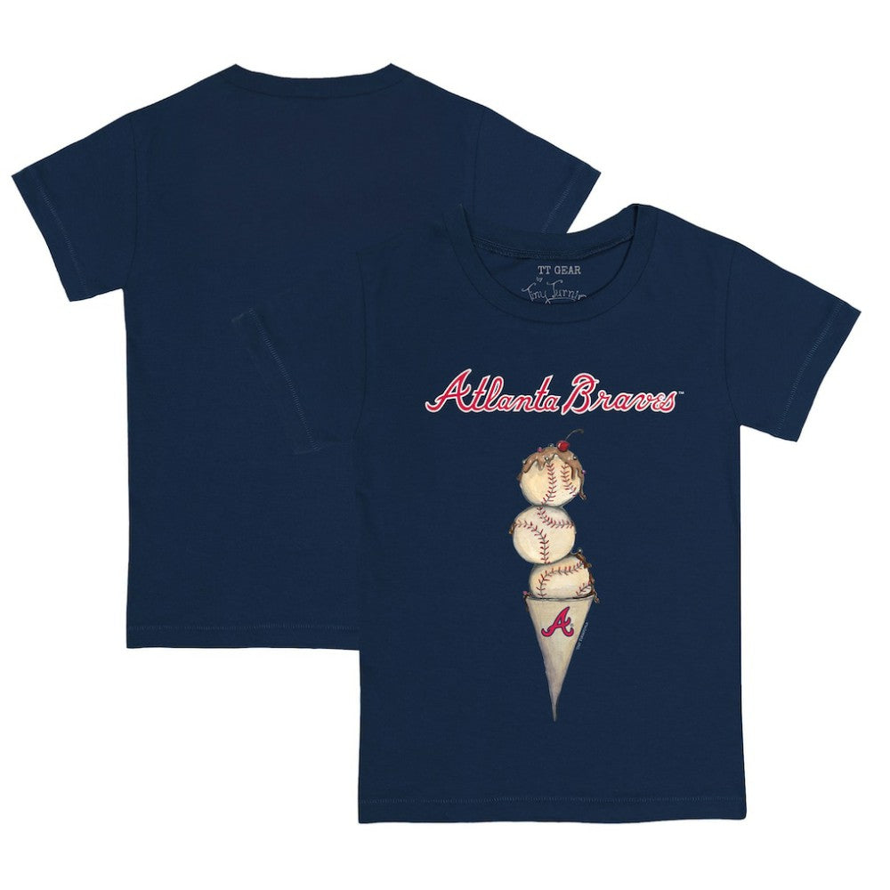 Atlanta Braves Tiny Turnip Youth Triple Scoop T-Shirt - MLB T-shirts
