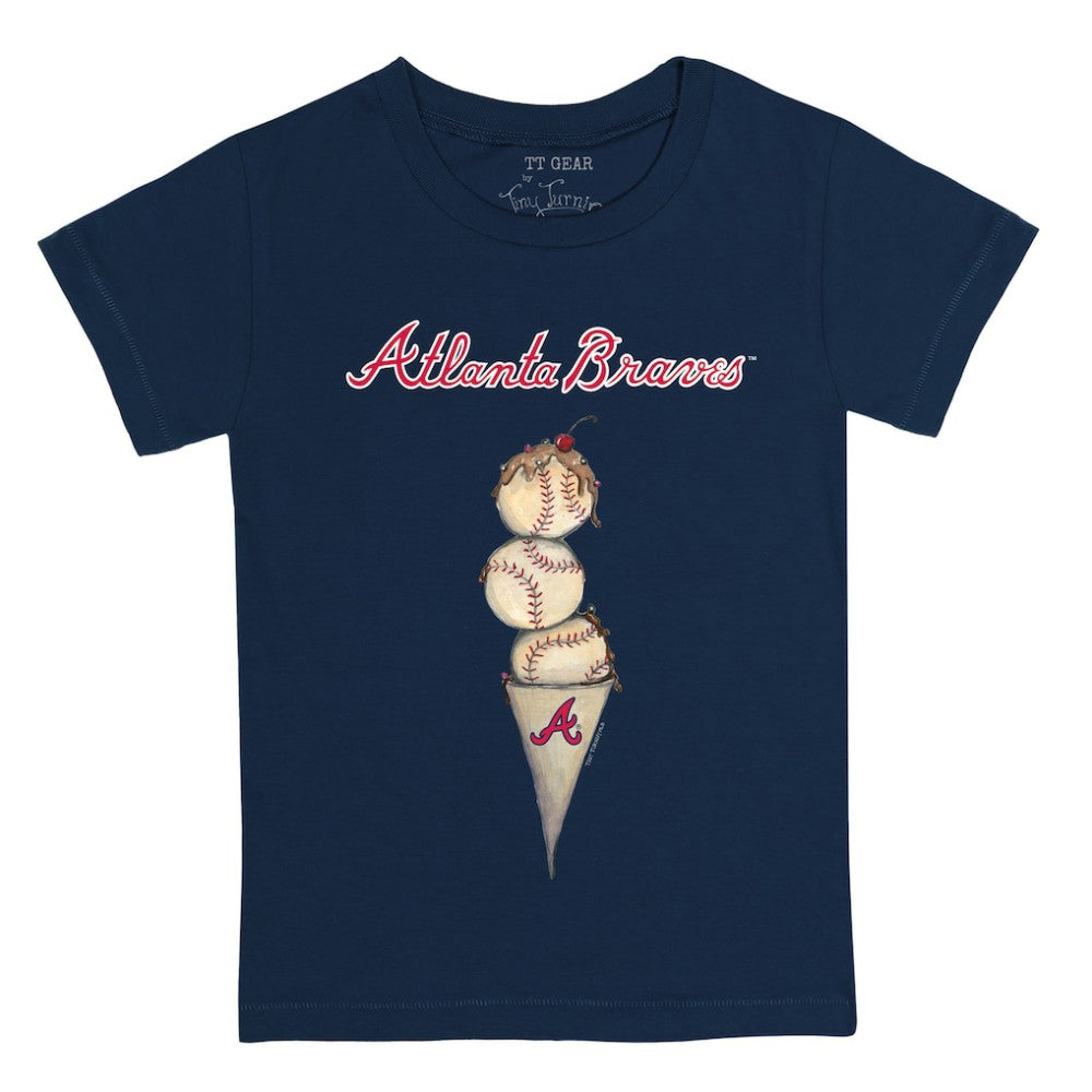 Atlanta Braves Tiny Turnip Youth Triple Scoop T-Shirt - MLB T-shirts