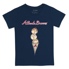 Atlanta Braves Tiny Turnip Youth Triple Scoop T-Shirt - MLB T-shirts