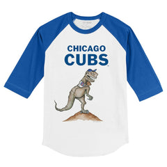 Chicago Cubs Tiny Turnip Youth TT Rex 3/4-Sleeve Raglan T-Shirt - MLB T-shirts