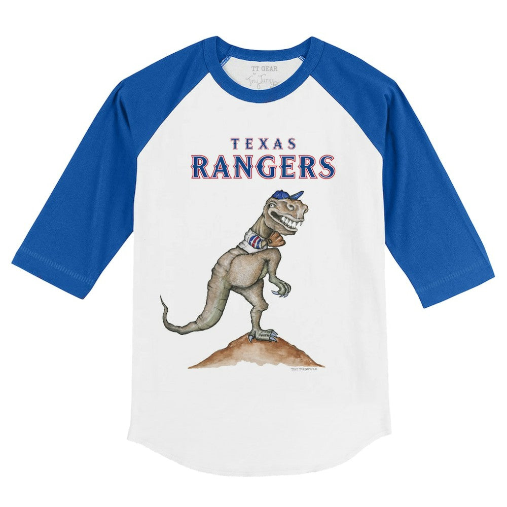 Texas Rangers Tiny Turnip Youth TT Rex 3/4-Sleeve Raglan T-Shirt - MLB T-shirts