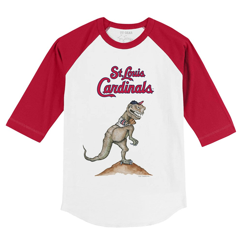St. Louis Cardinals Tiny Turnip Youth TT Rex 3/4-Sleeve Raglan T-Shirt - MLB T-shirts