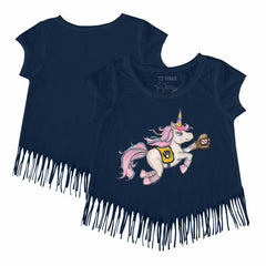 Milwaukee Brewers Tiny Turnip Girls Youth Unicorn Fringe T-Shirt - MLB T-shirts