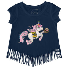 Milwaukee Brewers Tiny Turnip Girls Youth Unicorn Fringe T-Shirt - MLB T-shirts