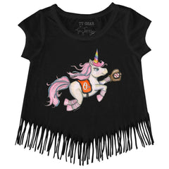 Baltimore Orioles Tiny Turnip Girls Youth Unicorn Fringe T-Shirt - MLB T-shirts