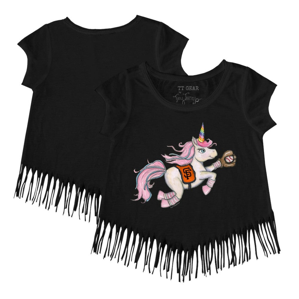 San Francisco Giants Tiny Turnip Girls Youth Unicorn Fringe T-Shirt - MLB T-shirts