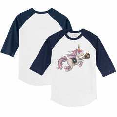 Milwaukee Brewers Tiny Turnip Youth Unicorn 3/4-Sleeve Raglan T-Shirt - MLB T-shirts