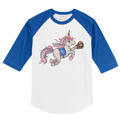 Kansas City Royals Tiny Turnip Youth Unicorn 3/4-Sleeve Raglan T-Shirt - MLB T-shirts